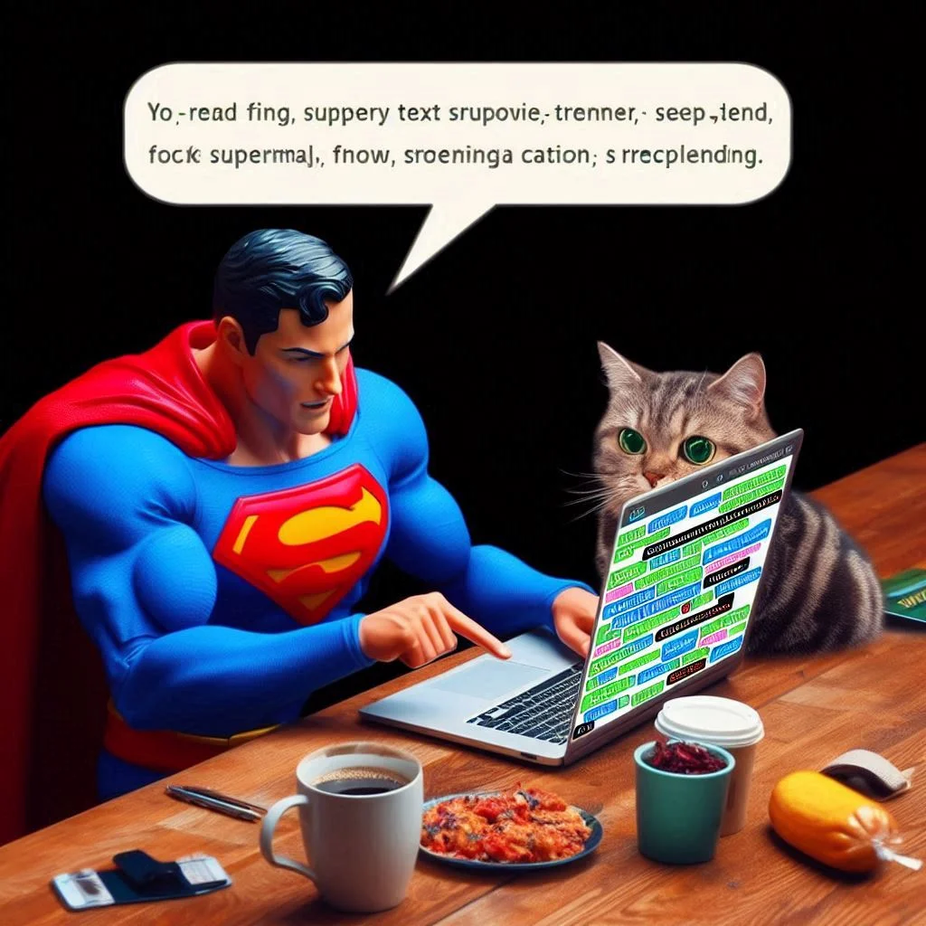 Supermeme.ai generating a meme from a user-provided text prompt, showing a humorous caption on a trending template.