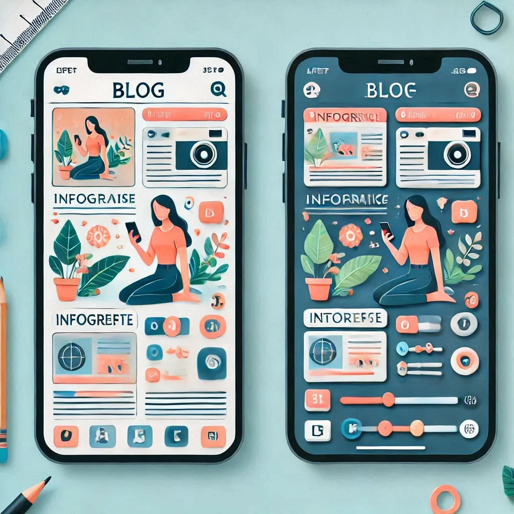 A before-and-after showcase of a blog transformed into an infographic and a short video for Instagram.